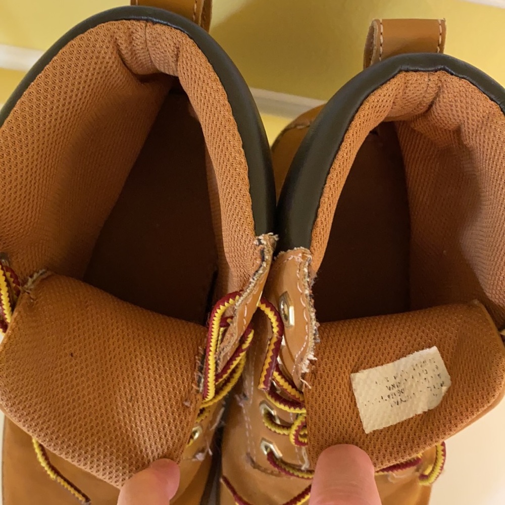 Eddie Bauer workwear inspired lace up ankle boots brown wheat color - Picture 7 of 11